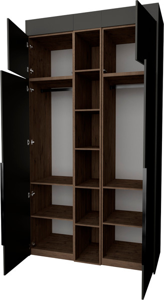 Изображение товара Шкаф Рэйгрупп Рэй S257-В4-WKW В4 (дуб веллингтон/кобальт)