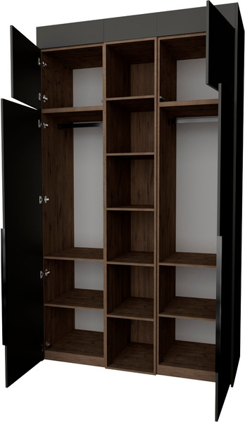 Изображение товара Шкаф Рэйгрупп Рэй S257-В5-WKW В5 (дуб веллингтон/кобальт)