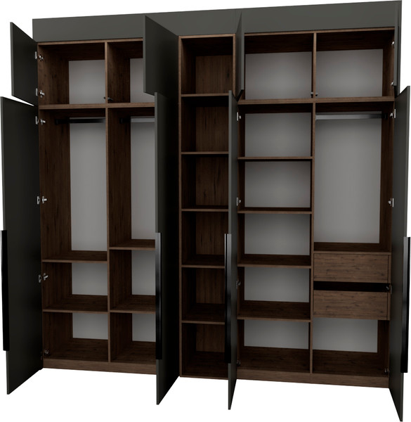 Изображение товара Шкаф Рэйгрупп Рэй S257-В11-2-WKW В11-2 (дуб веллингтон/кобальт)