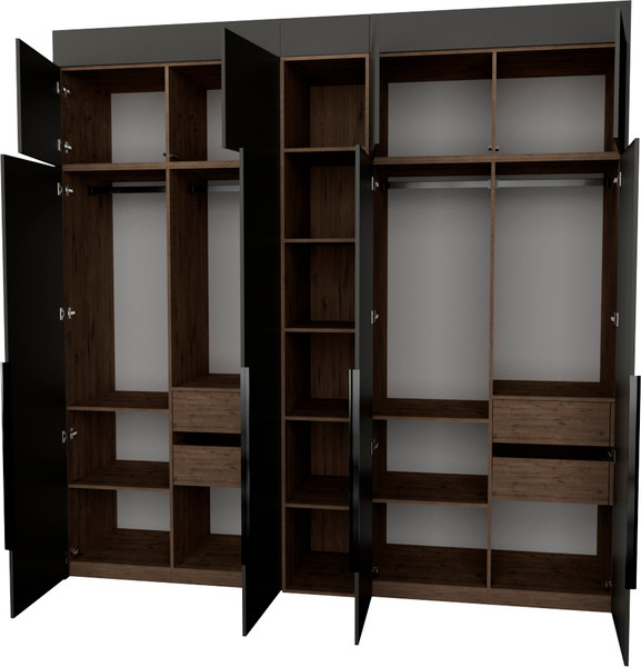 Изображение товара Шкаф Рэйгрупп Рэй S257-В11-3-WKW В11-3 (дуб веллингтон/кобальт)