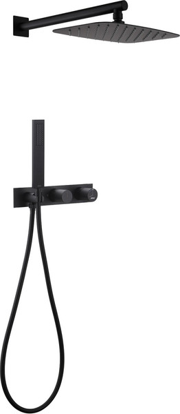 Изображение товара Душевая система со смесителем Abber Rund AF8718B (черный матовый)