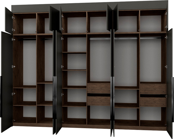 Изображение товара Шкаф Рэйгрупп Рэй S257-В15-3-WK В15-3 (дуб веллингтон/кобальт)