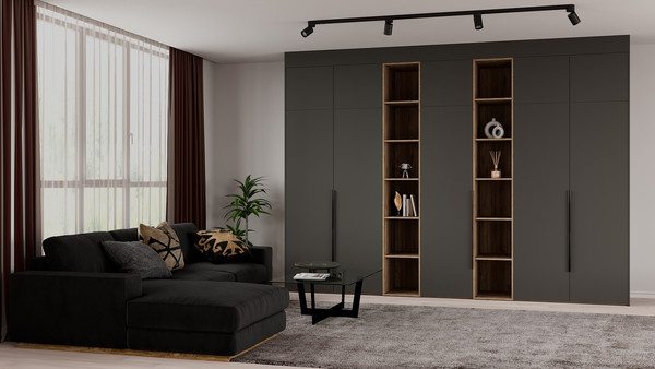 Изображение товара Шкаф Рэйгрупп Рэй S257-В16-3-WKW В16-3 (дуб веллингтон/кобальт)