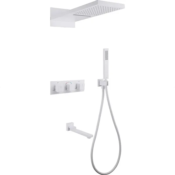 Изображение товара Душевая система со смесителем Abber \Daheim AF8253W (белый матовый)