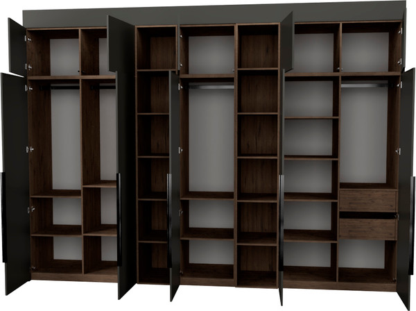 Изображение товара Шкаф Рэйгрупп Рэй S257-В17-2-WKW В17-2 (дуб веллингтон/кобальт)