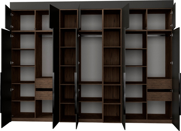 Изображение товара Шкаф Рэйгрупп Рэй S257-В17-3-WKW В17-3 (дуб веллингтон/кобальт)