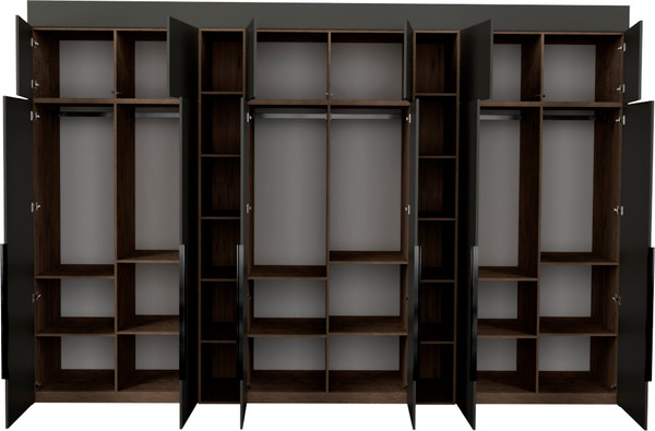 Изображение товара Шкаф Рэйгрупп Рэй S257-В18-1-WKW В18-1 (дуб веллингтон/кобальт)