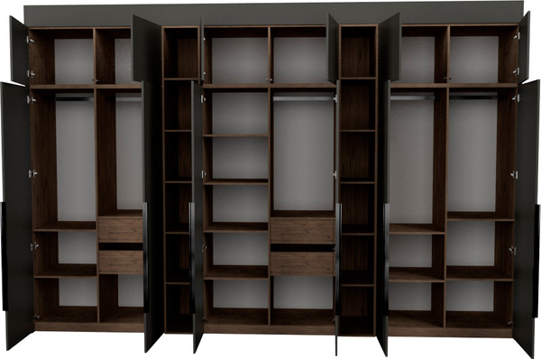 Изображение товара Шкаф Рэйгрупп Рэй S257-В18-3-WKW В18-3 (дуб веллингтон/кобальт)