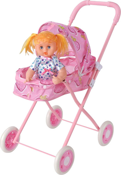 Изображение товара Кукла с аксессуарами Labalu Eva с коляской (розовый)