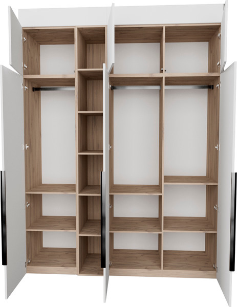 Изображение товара Шкаф Рэйгрупп Рэй S257-В7-1-EBЕ В7-1 (дуб элисон/белый премиум)