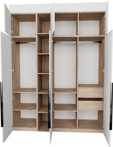 Изображение товара Шкаф Рэйгрупп Рэй S257-В7-2-EBЕ В7-2 (дуб элисон/белый премиум)