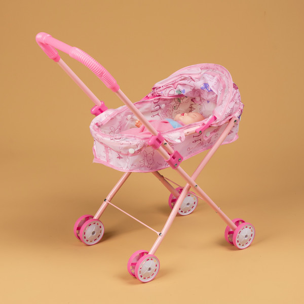 Изображение товара Кукла с аксессуарами Labalu Eva с прогулочной коляской (розовый)