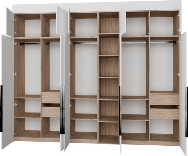 Изображение товара Шкаф Рэйгрупп Рэй S257-В14-3-EBЕ В14-3 (дуб элисон/белый премиум)