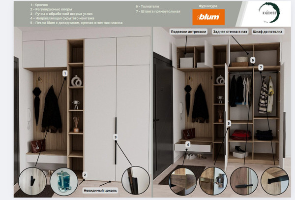 Изображение товара Шкаф Рэйгрупп Рэй S257-В16-1-EBЕ В16-1 (дуб элисон/белый премиум)