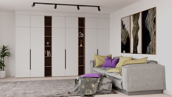 Изображение товара Шкаф Рэйгрупп Рэй S257-В18-4-EBЕ В18-4 (дуб элисон/белый премиум)