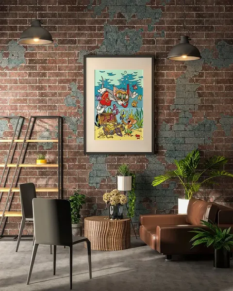 Изображение товара Картина по номерам PaintLine Том и Джерри. Подводный мир / PL-00185