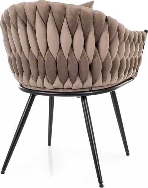 Изображение товара Стул Signal Nuvo Velvet Bluvel 40 (темно-бежевый/черный матовый)