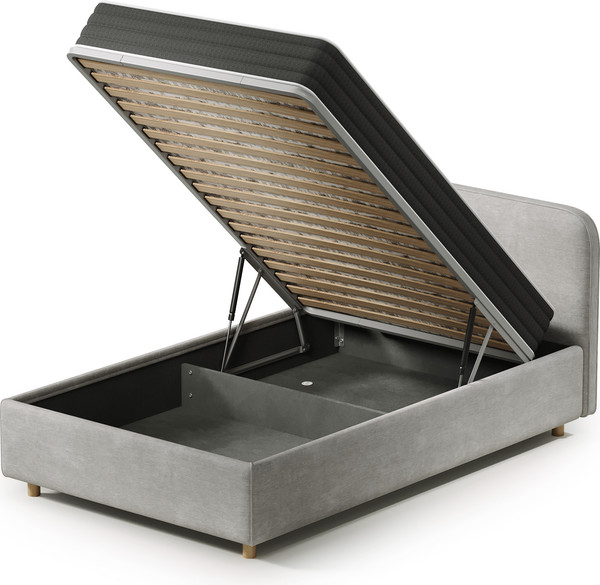 Изображение товара Полуторная кровать Sonit Mia 140x200 с ПМ шенилл Eclipse  (07 светло-серый)