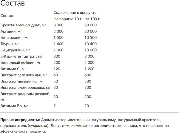 Изображение товара Предтренировочный комплекс CYBERMASS Pre Work (200г, экзотик)