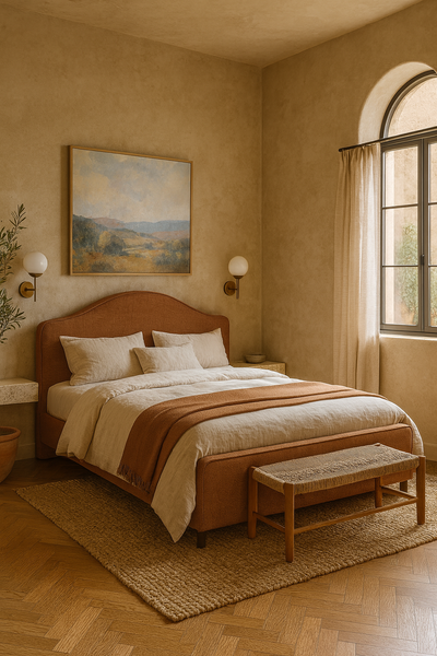 Изображение товара Двуспальная кровать Sonit Dana 160x200 велюр River (07 пыльная роза)