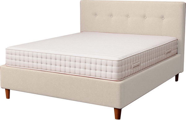 Изображение товара Двуспальная кровать Sonit Mira 160x200 шенилл Eclipse (01 светло-бежевый)