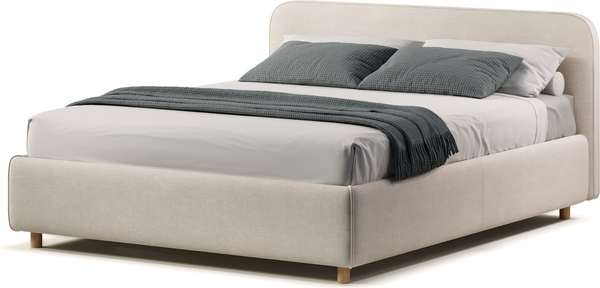 Изображение товара Двуспальная кровать Sonit Mia 160x200 шенилл Eclipse (01 светло-бежевый)