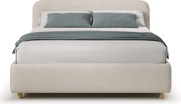 Изображение товара Двуспальная кровать Sonit Mia 160x200 шенилл Eclipse (01 светло-бежевый)