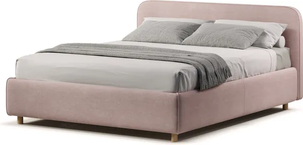 Изображение товара Двуспальная кровать Sonit Mia 160x200 шенилл Eclipse (02 пыльная роза)