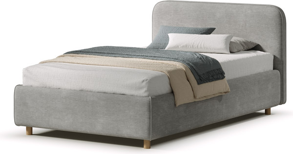 Изображение товара Двуспальная кровать Sonit Mia 160x200 шенилл Eclipse (07 светло-серый)