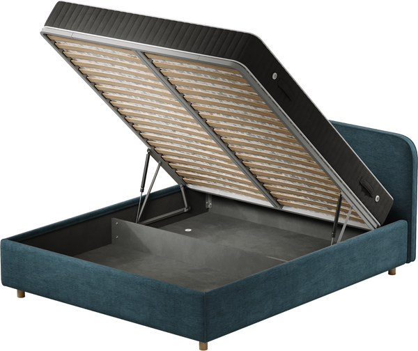 Изображение товара Двуспальная кровать Sonit Mia 160x200 с ПМ шенилл Eclipse (15 синий)