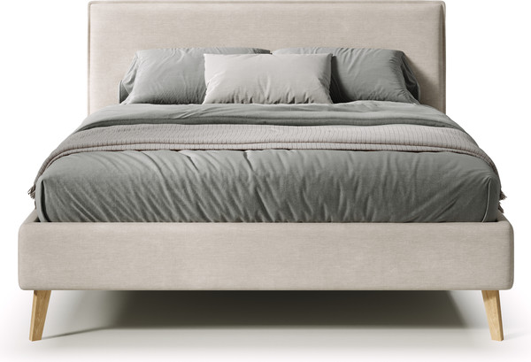 Изображение товара Двуспальная кровать Sonit Narsis 160x200 шенилл Eclipse (01 светло-бежевый)