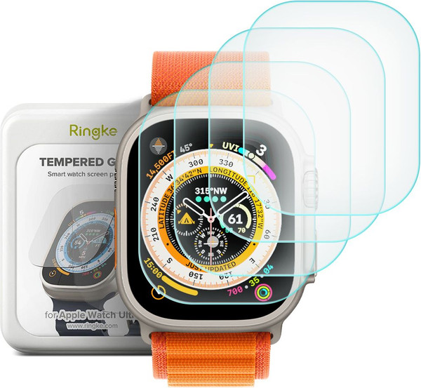 Изображение товара Защитное стекло для умных часов Ringke ID FC Glass для Apple Watch Ultra (4шт, Clear)