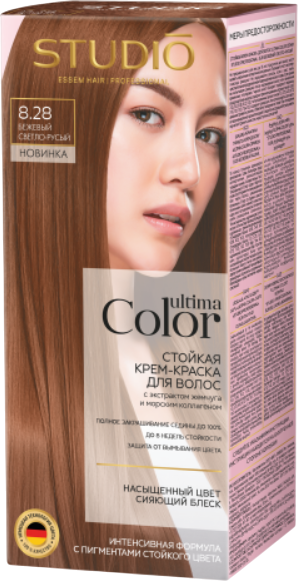 Изображение товара Крем-краска для волос Studio Professional Ultima Color тон 8.28 бежевый светло-русый