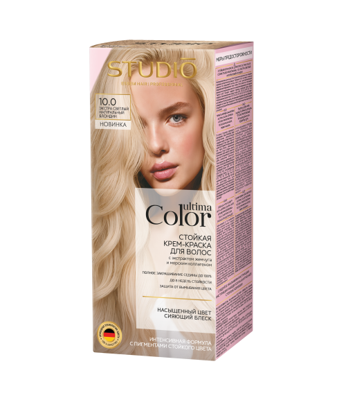Изображение товара Крем-краска для волос Studio Professional Ultima Color тон 10.0 блонд экстрасветлый натуральный