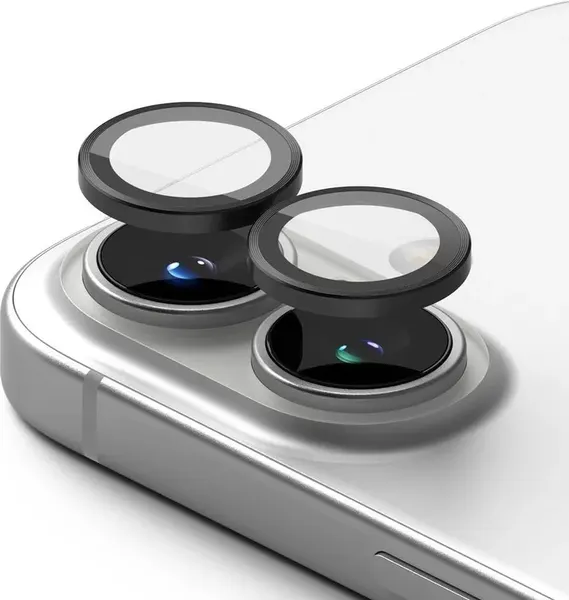 Изображение товара Защитное стекло для камеры телефона Ringke Camera Frame Protector для iPhone 16/16 Plus (2шт, черный)