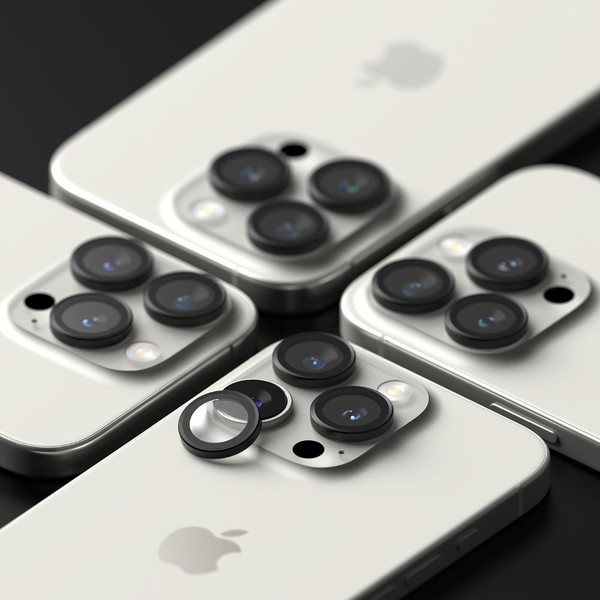 Изображение товара Защитное стекло для камеры телефона Ringke Camera Frame Protector для iPhone 16 Pro/16 Pro Max (2шт, черный)