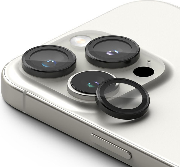 Изображение товара Защитное стекло для камеры телефона Ringke Camera Frame Protector для iPhone 16 Pro/16 Pro Max (2шт, черный)