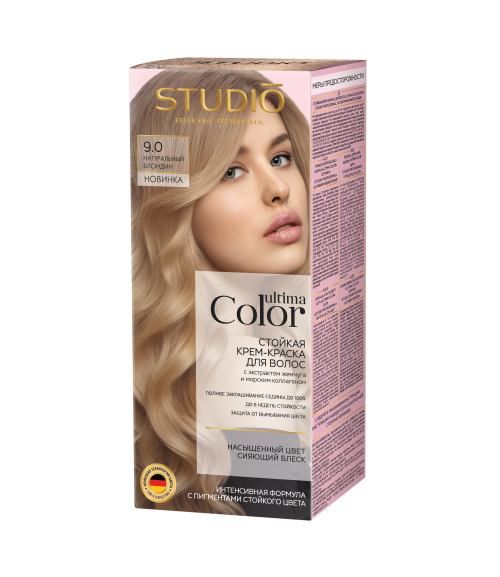 Изображение товара Крем-краска для волос Studio Professional Ultima Color тон 9.0 блондин натуральный