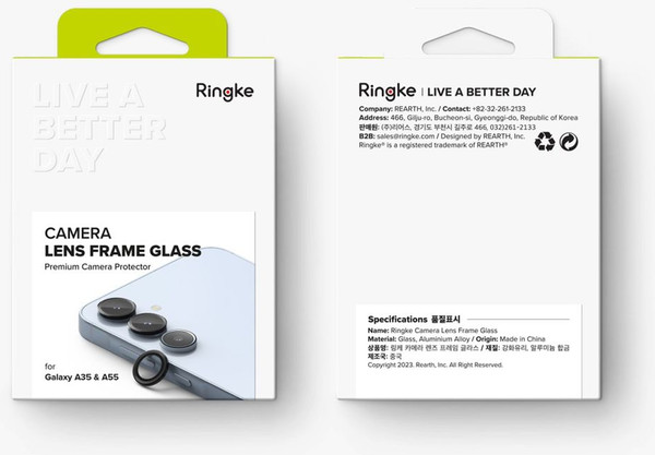 Изображение товара Защитное стекло для камеры телефона Ringke Camera Frame Protector для Galaxy A35/A55 5G (черный)