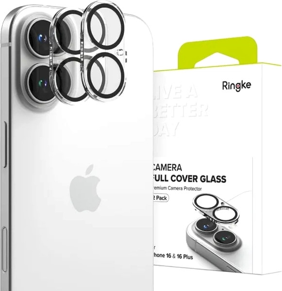 Изображение товара Защитное стекло для камеры телефона Ringke Camera Protector для iPhone 16/16 Plus (2шт, Clear)