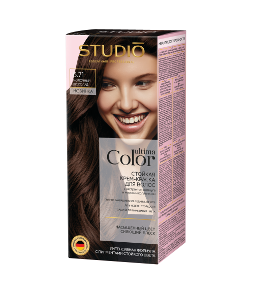 Изображение товара Крем-краска для волос Studio Professional Ultima Color тон 6.71 молочный шоколад
