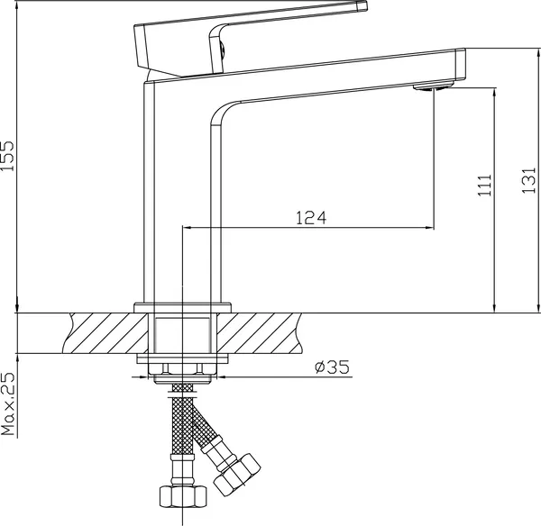 Изображение товара Умывальник со смесителем Lauter 21441A + Cascade 21СК655C
