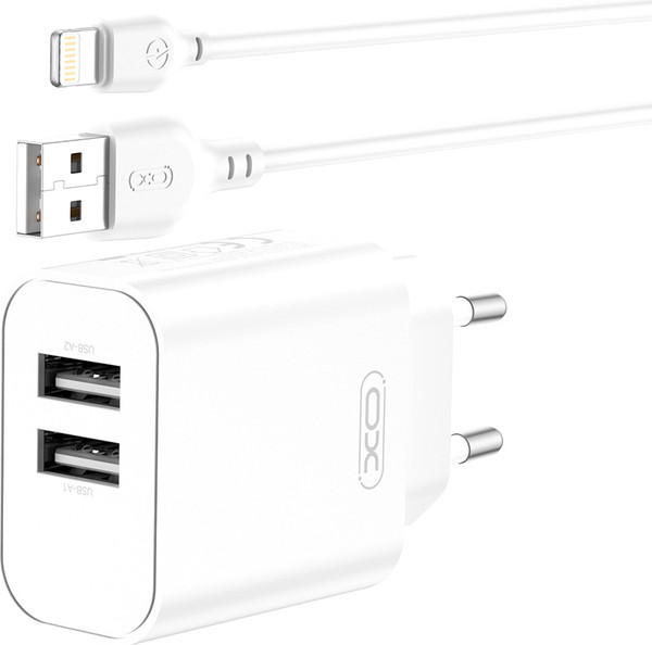 Изображение товара Зарядное устройство сетевое XO CE34 IP SET (белый)