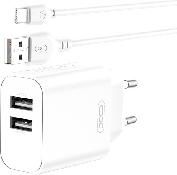 Изображение товара Зарядное устройство сетевое XO CE34 Type-C SET (белый)