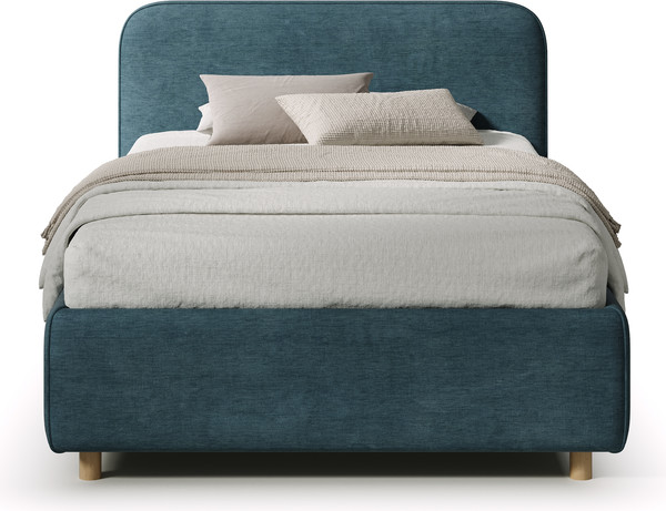 Изображение товара Односпальная кровать Sonit Mia 90x200 шенилл Eclipse (15 синий)