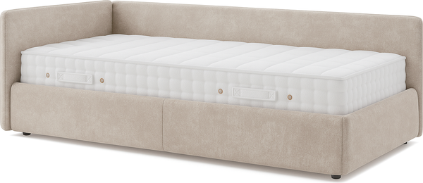 Изображение товара Кровать-тахта Sonit Nicole левый 90x200 велюр River  (01 крем)