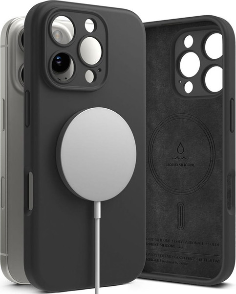 Изображение товара Чехол-накладка Ringke Silicone Magnetic Magsafe для iPhone 16 Pro Max (черный матовый)
