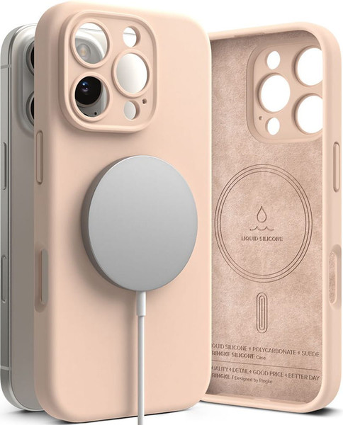 Изображение товара Чехол-накладка Ringke Silicone Magnetic Magsafe для iPhone 16 Pro Max (розовый песок)
