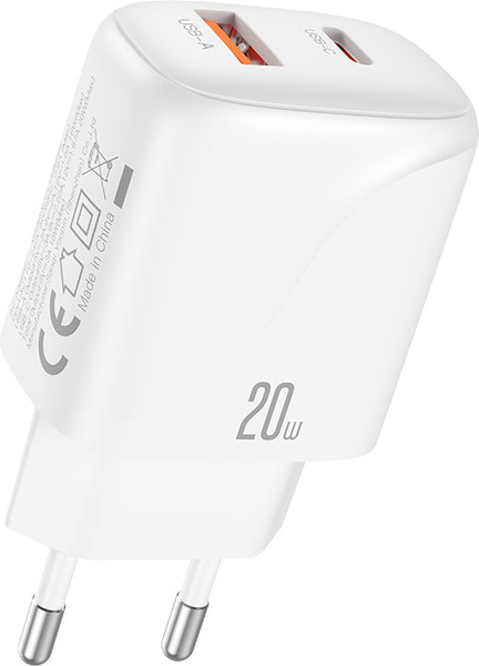 Изображение товара Зарядное устройство сетевое XO L158 (1USB-A+1USB-C, белый)