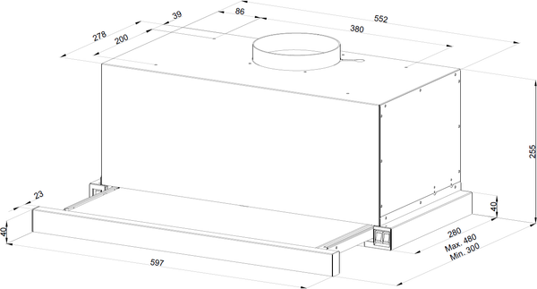 Изображение товара Вытяжка телескопическая Kuppersberg Slimturbo 60 W